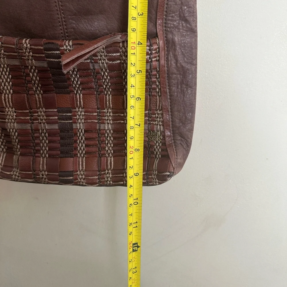 The Sak Leather/Weave Crossbody Purse